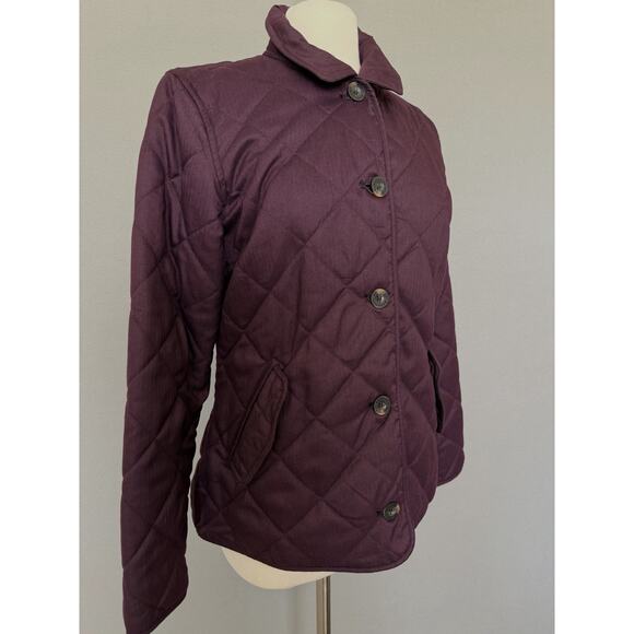 Barbour Skye Quilted Coat Plum UK 14/US 10 Winter Jacket Aubergine/Burgundy - Picture 6 of 12